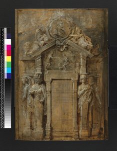 Ontwerp voor de titelpagina van de Pompa Introitus...Ferdinandi door Peter Paul Rubens